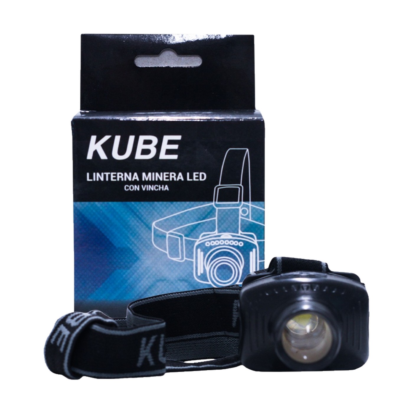 Linterna De Cabeza Minera Con Pilas Aaa Kube