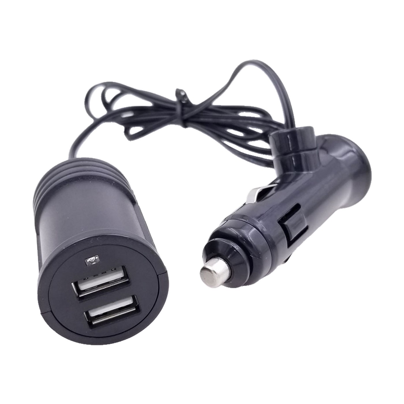 Cargador Doble Usb Para Auto Con Cable De 1m Led Azul Kube