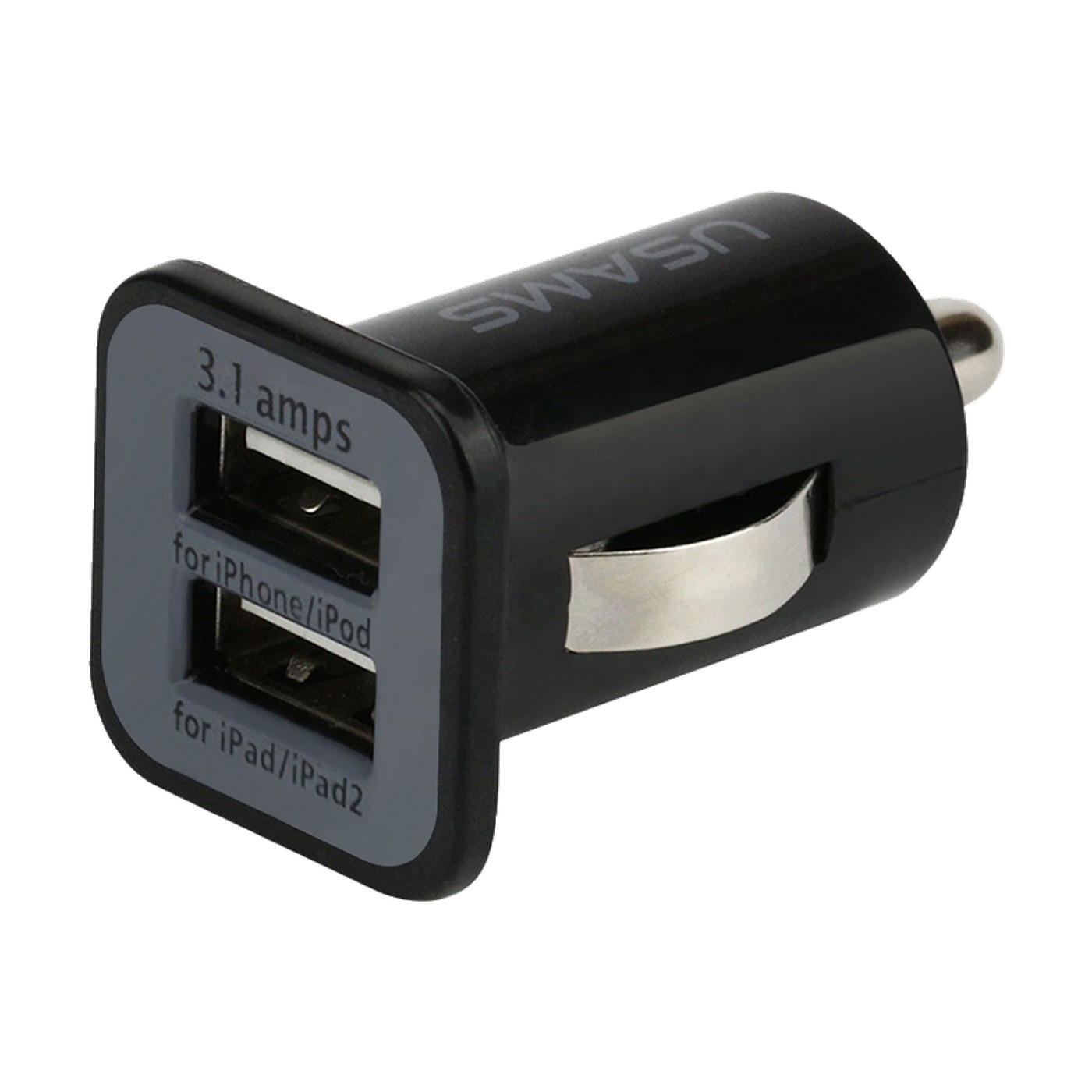 Cargador Doble Usb Compacto Para Auto 12v 24v 3,1a Negro