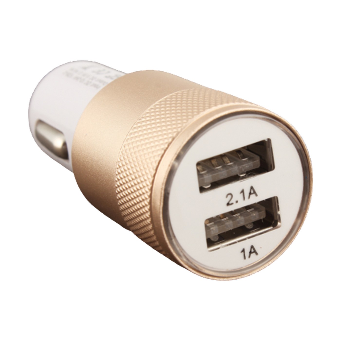Cargador Doble Usb Para Auto 12v 24v 3,1a Blanco Y Dorado