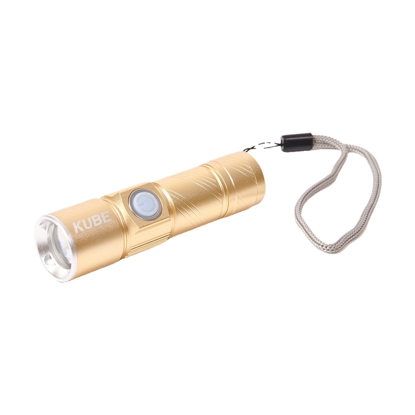 Linterna Recargable Usb Dorada Kube