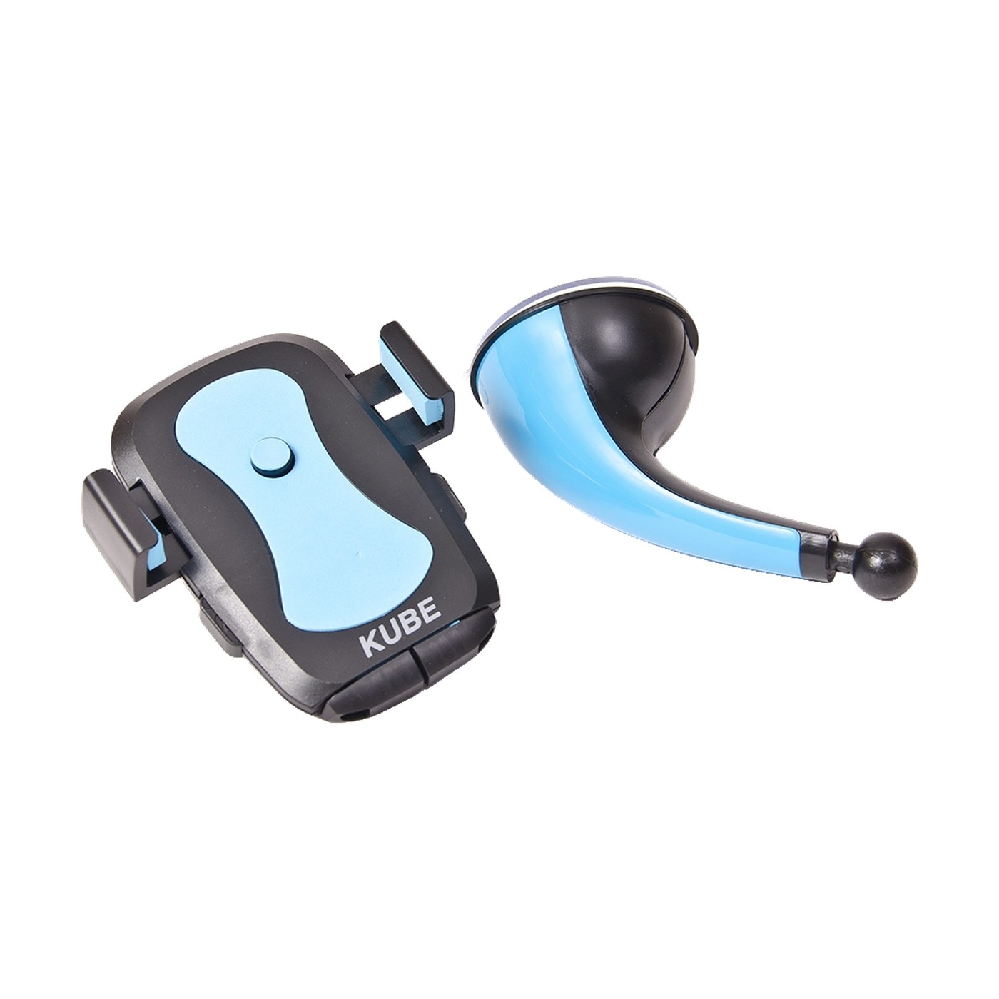 Soporte Celular Gps Con Ventosa Pinza Reforzada Kube Azul
