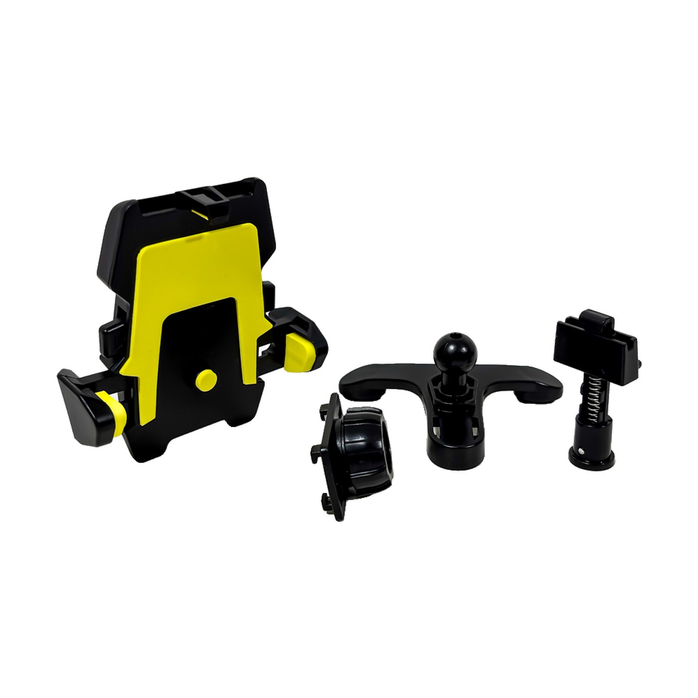 Soporte Celular Gps 2 En 1 Ventosa Y Rejilla Amarillo Kube
