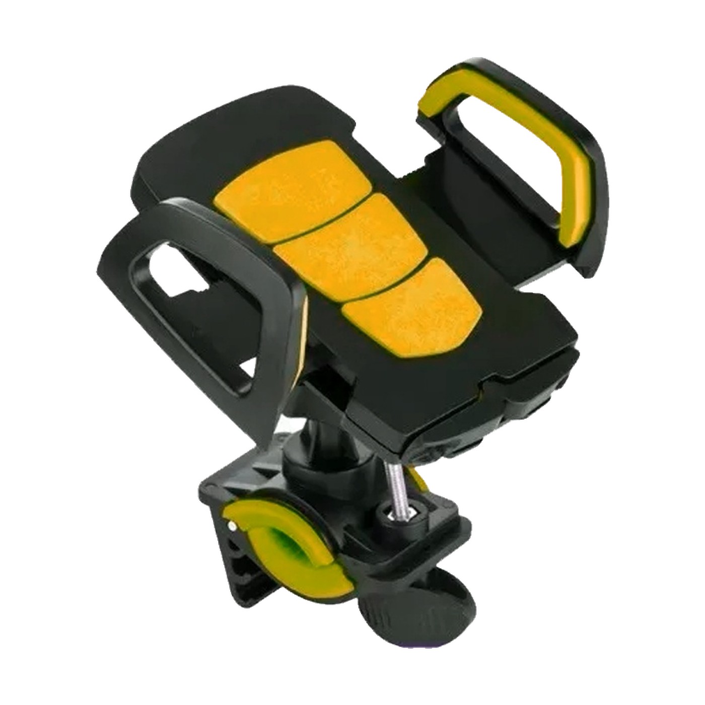 Soporte Celular Gps Moto Bici Con Brazos Laterales Amarillo