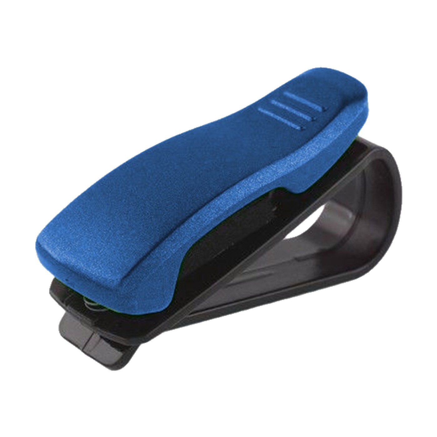 Clip Porta Anteojos Para Visera De Auto Azul Kube