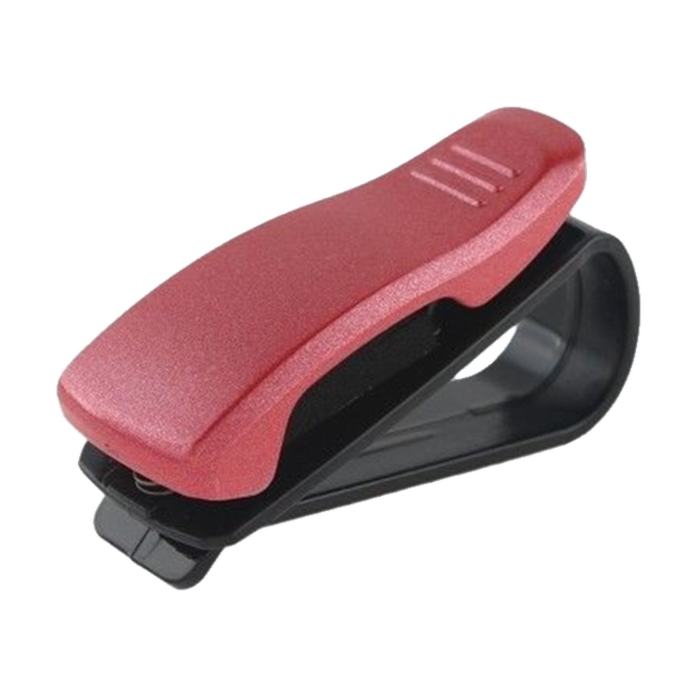 Clip Porta Anteojos Para Visera De Auto Rojo Kube