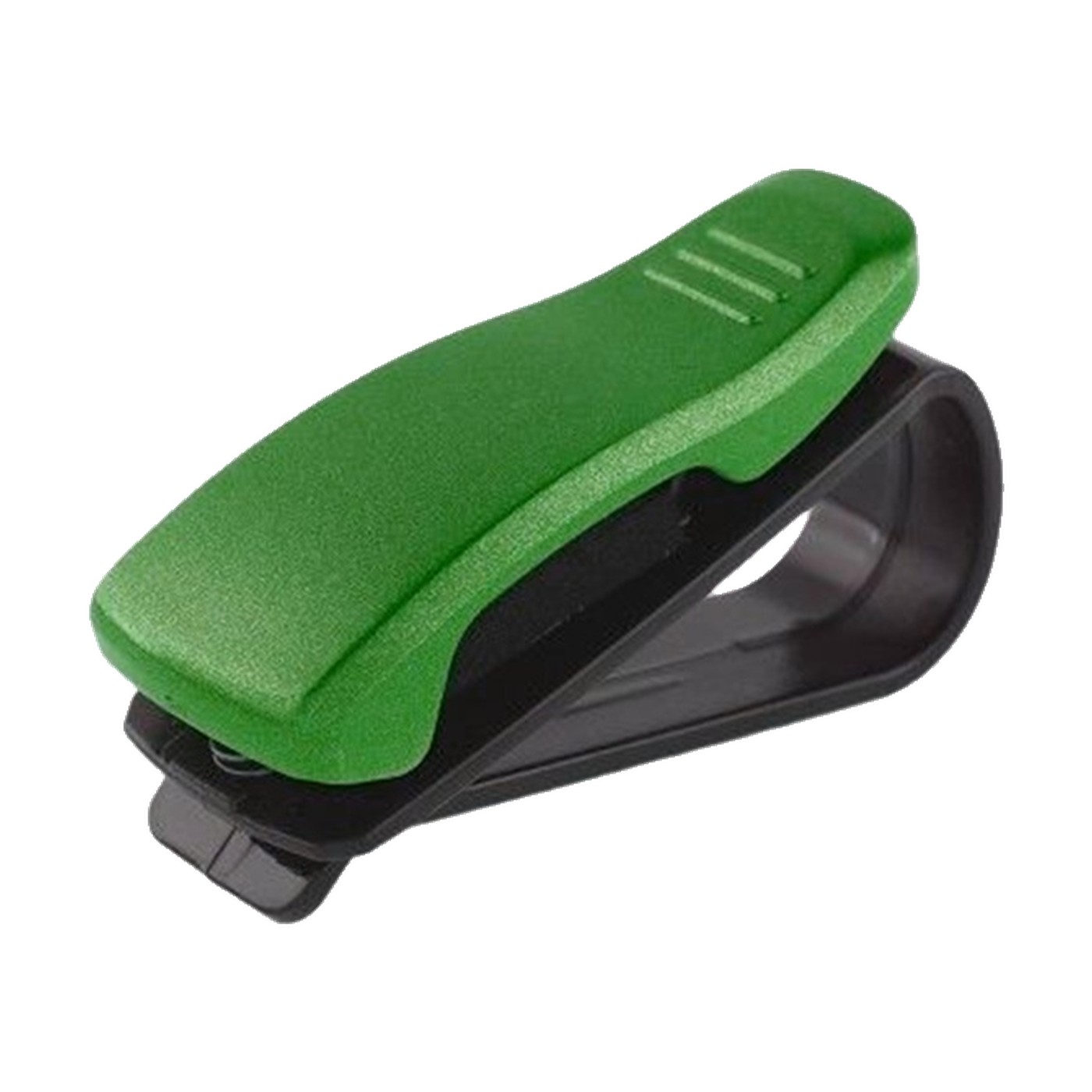 Clip Porta Anteojos Para Visera De Auto Verde Kube