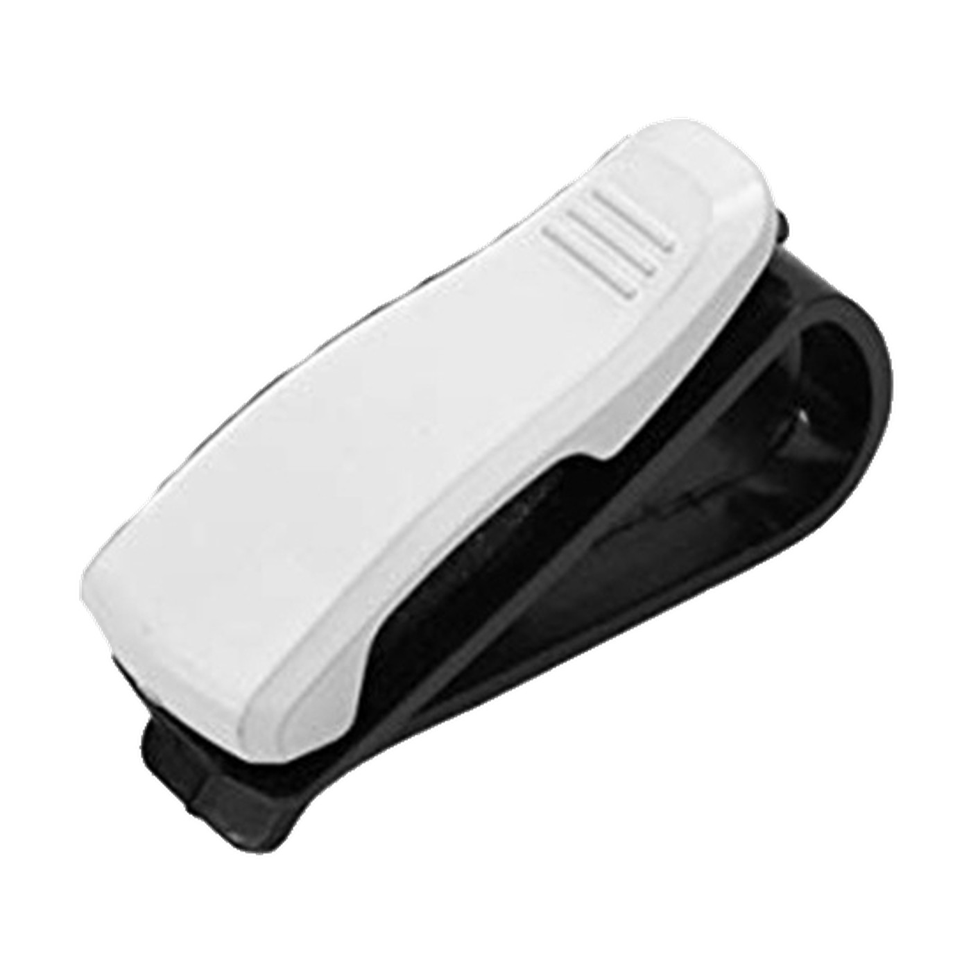 Clip Porta Anteojos Para Visera De Auto Blanco Kube