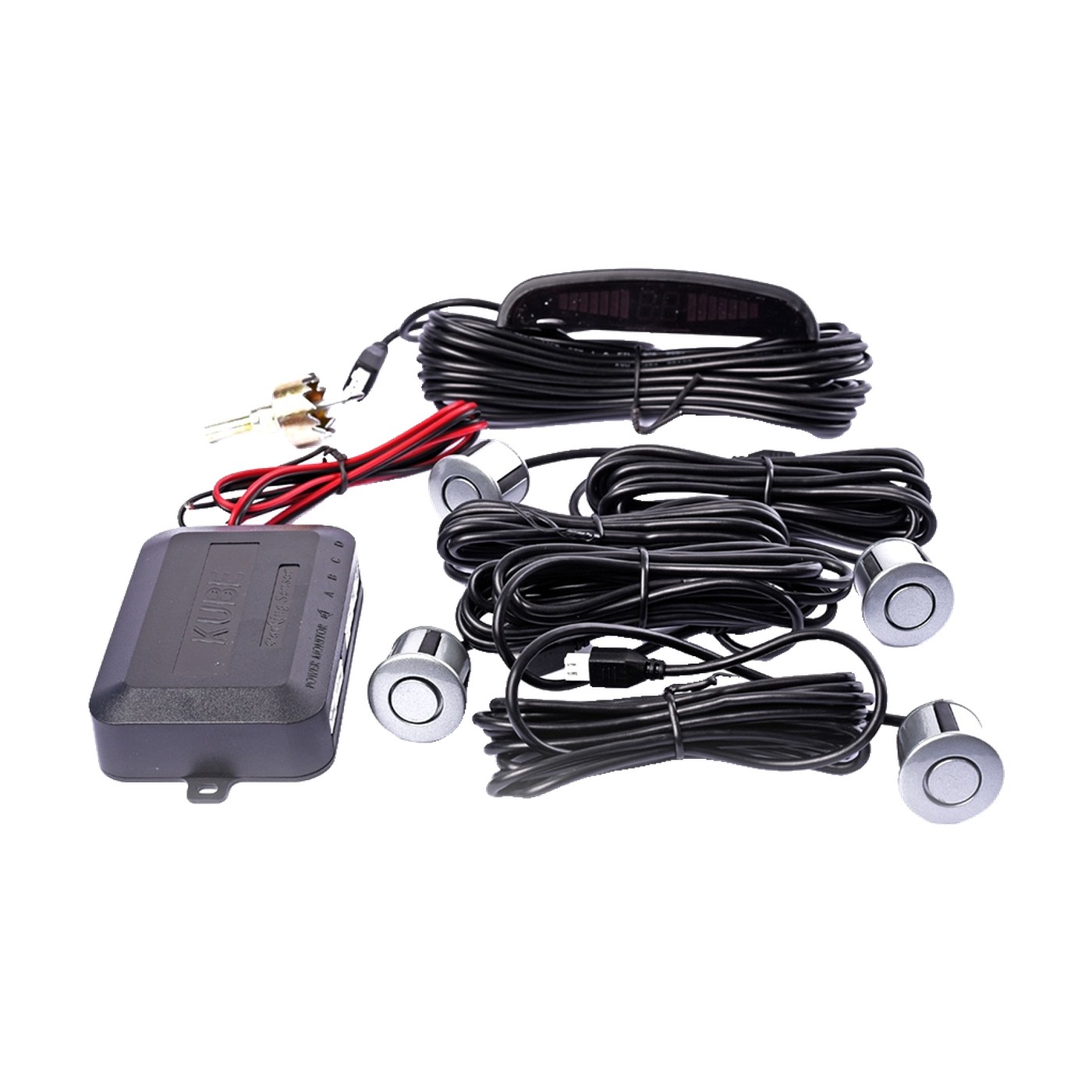 Sensores De Estacionamiento Universal Con Display Gris Perla Kube