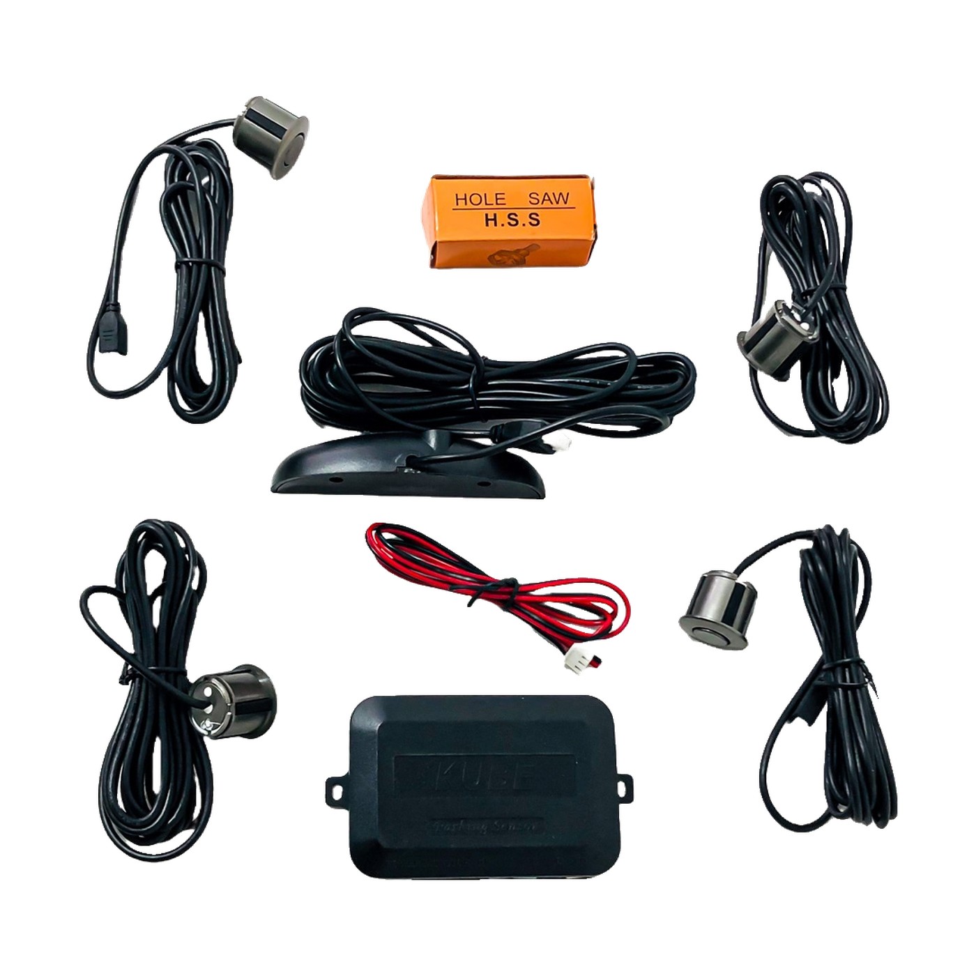 Sensores De Estacionamiento Universal Con Display Gris Stone Kube