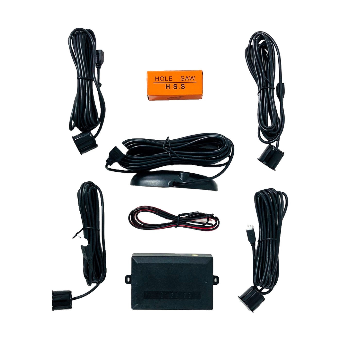 Sensores De Estacionamiento Universal Con Display Kube Negro