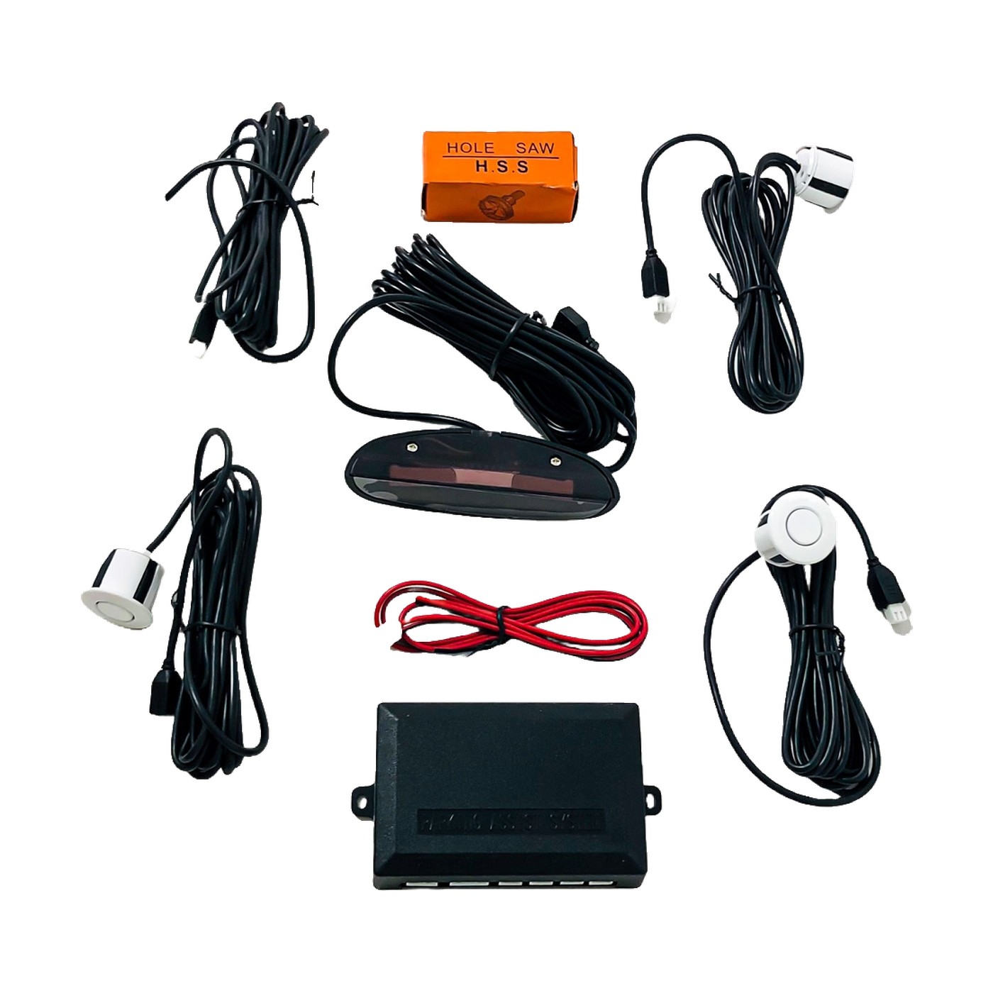 Sensores De Estacionamiento Universal Con Display Blanco Kube