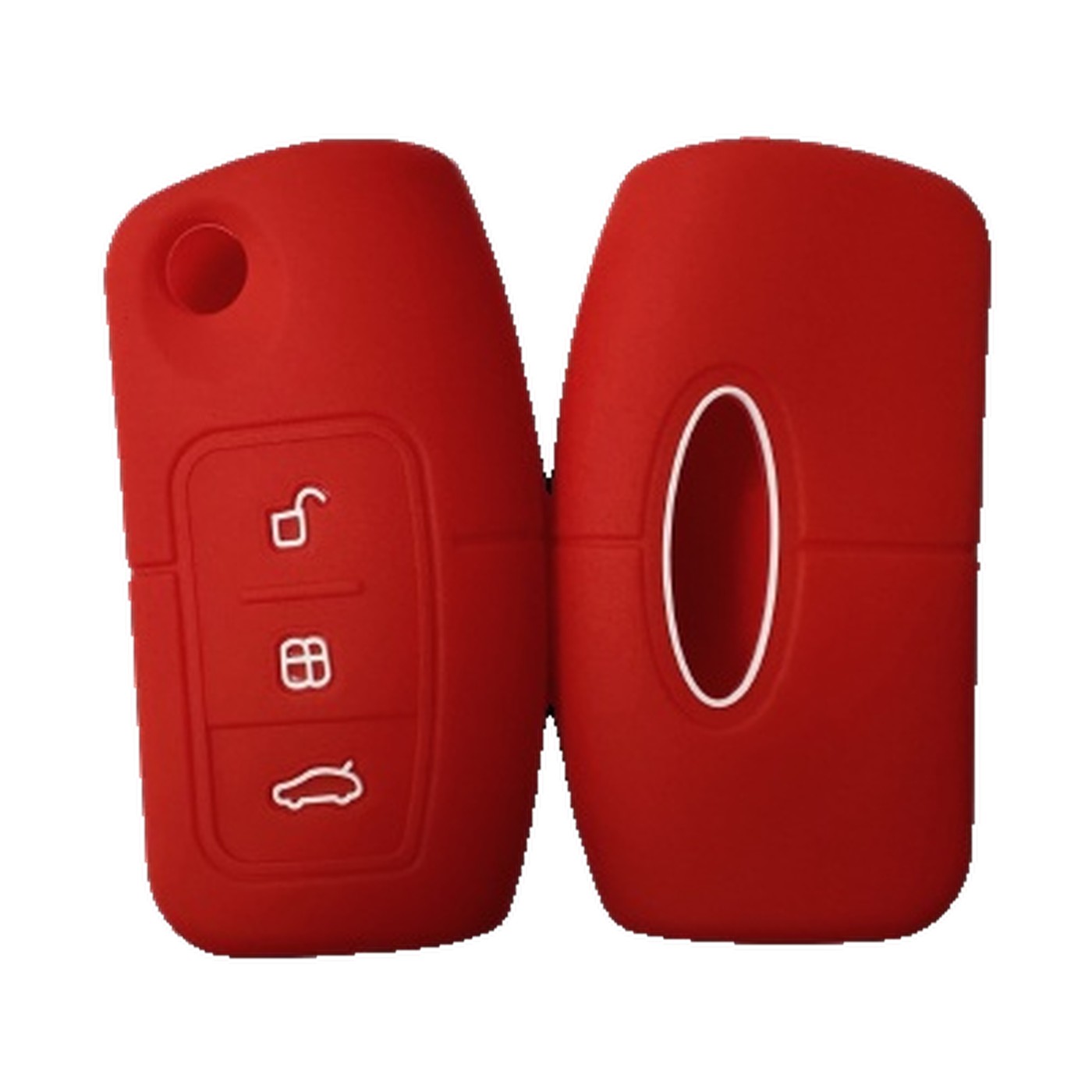 Funda Cubre Llave De Silicona Para Ford Focus 2 Fiesta Ecosport Ford Ranger Rojo Kube