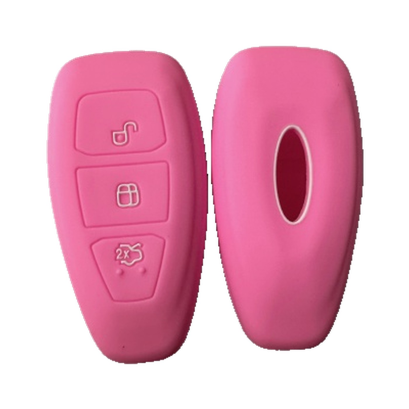 Funda Cubre Llave De Silicona Para Ford Kuga Mondeo Fiesta Ovalada Rosa Kube