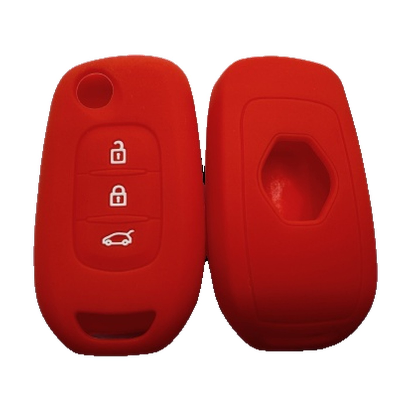Funda Cubre Llave De Silicona Para Renault Kwid Rojo Kube