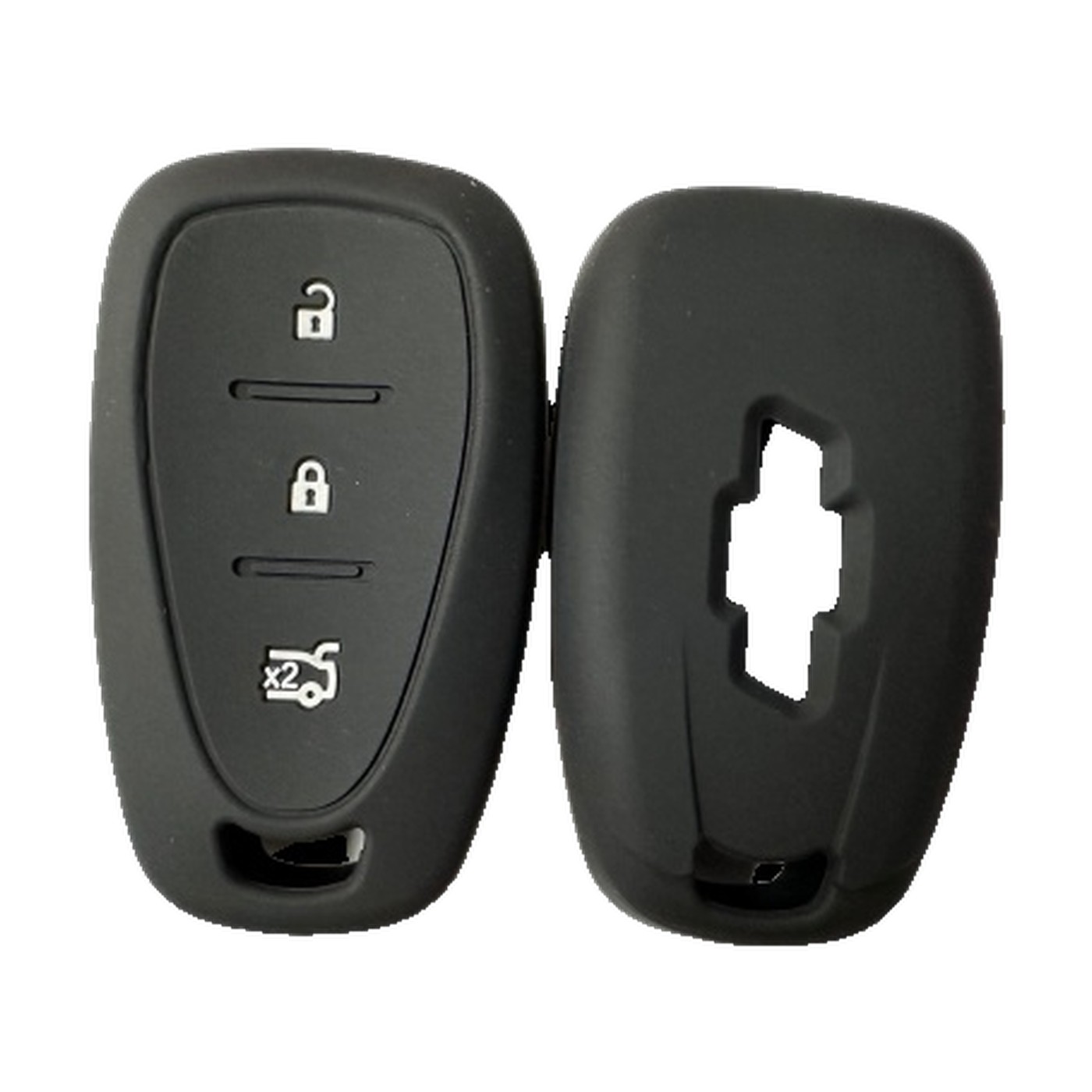 Funda Cubre Llave De Silicona Para Chevrolet 3 Botones Presencia Tracker Cruze Negro Kube