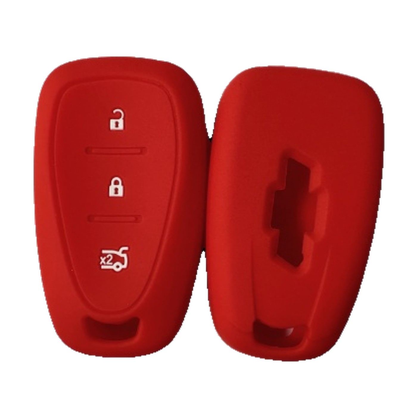 Funda Cubre Llave De Silicona Para Chevrolet 3 Botones Presencia Tracker Cruze Rojo Kube