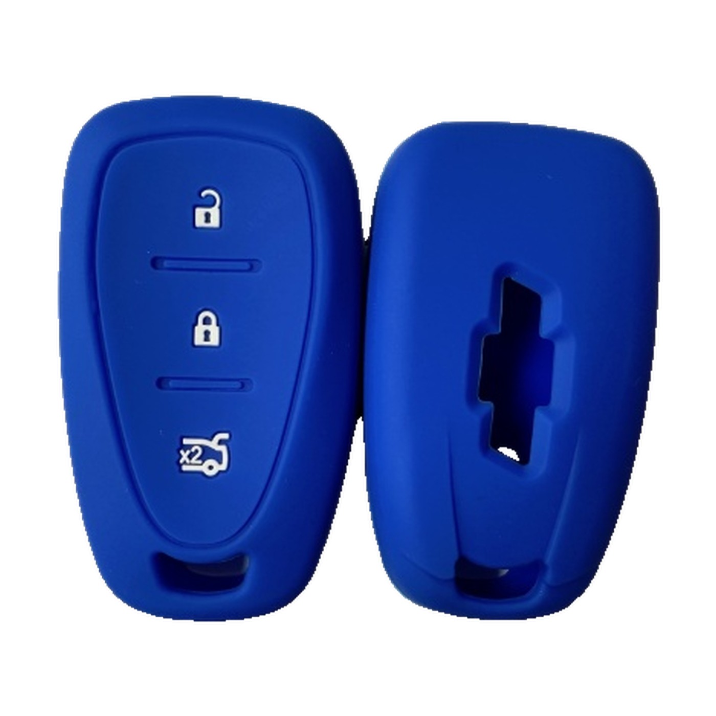 Funda Cubre Llave De Silicona Para Chevrolet 3 Botones Presencia Tracker Cruze Azul Kube