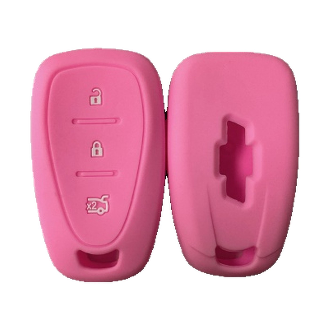 Funda Cubre Llave De Silicona Para Chevrolet 3 Botones Presencia Tracker Cruze Rosa Kube