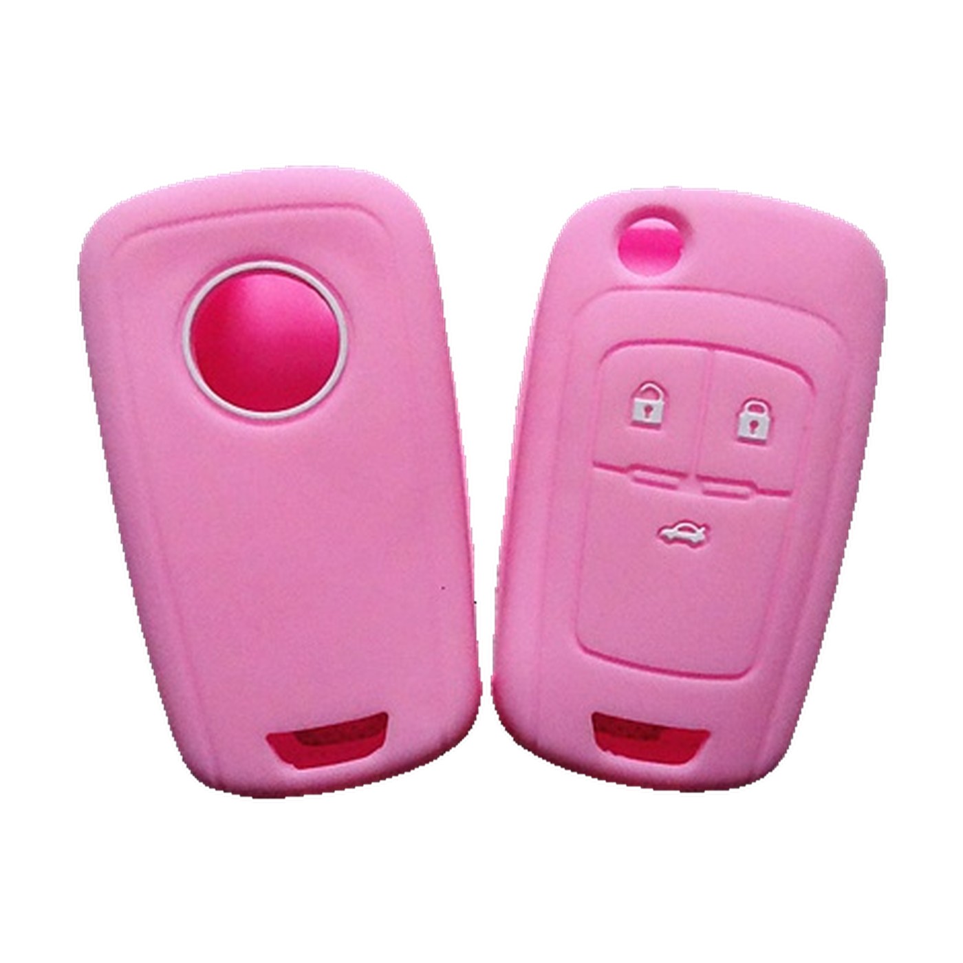 Funda Cubre Llave De Silicona Para Chevrolet Prisma Onix Rosa Kube