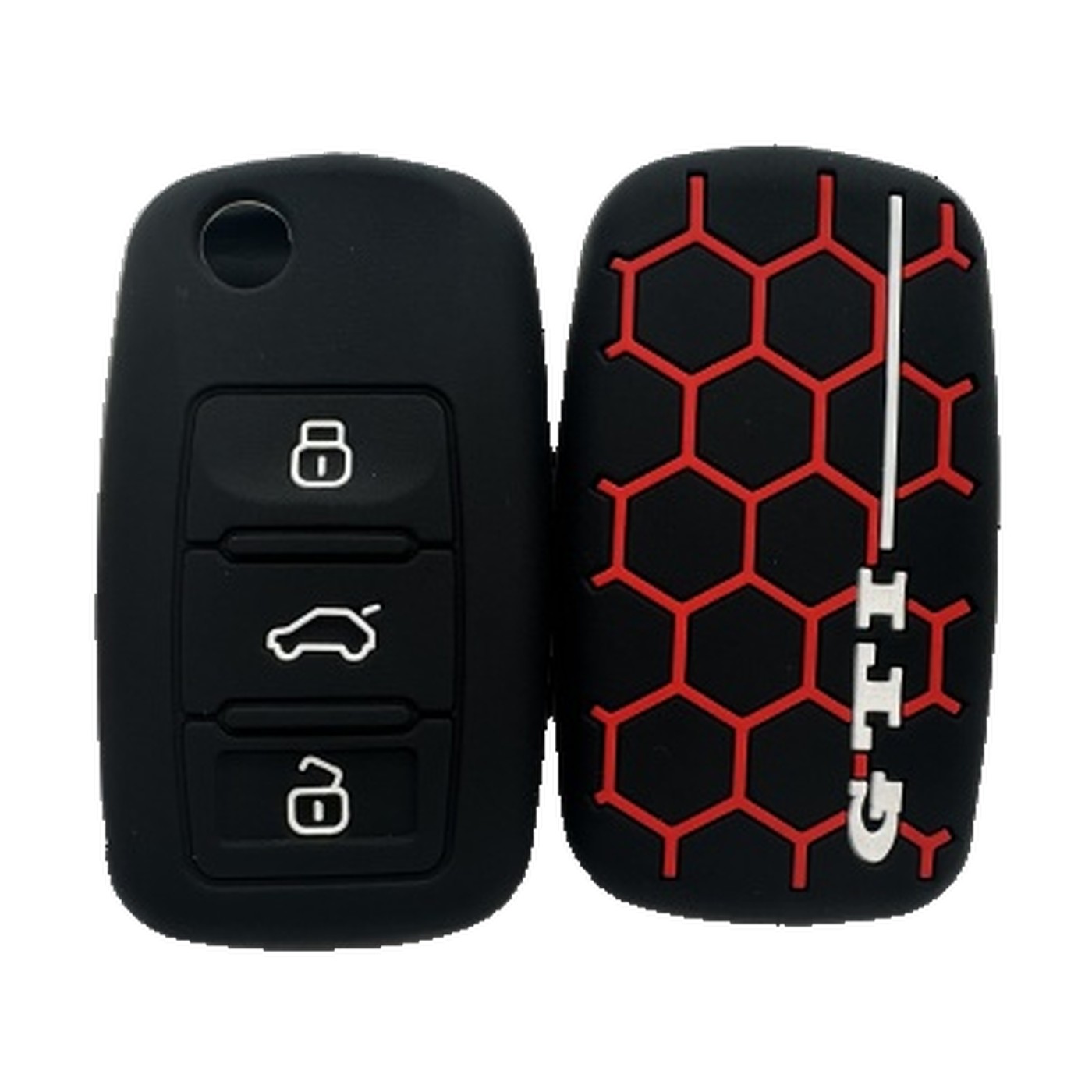 Funda Cubre Llave De Silicona Para Vw Gti Golf Negro Kube