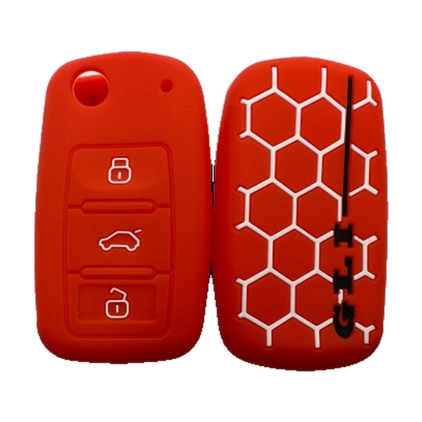 Funda Cubre Llave De Silicona Para Vw Gti Golf Rojo Kube