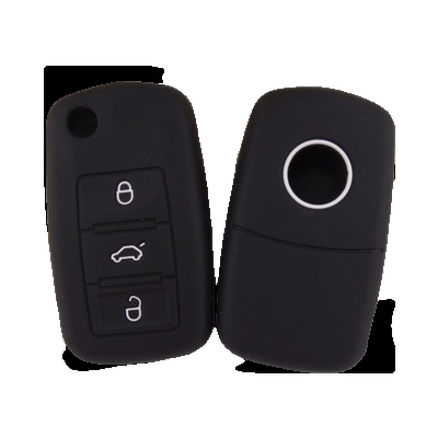 Funda Cubre Llave De Silicona Para Vw 3 Botones Bora Vento Passat Suran Amarok Negro Kube