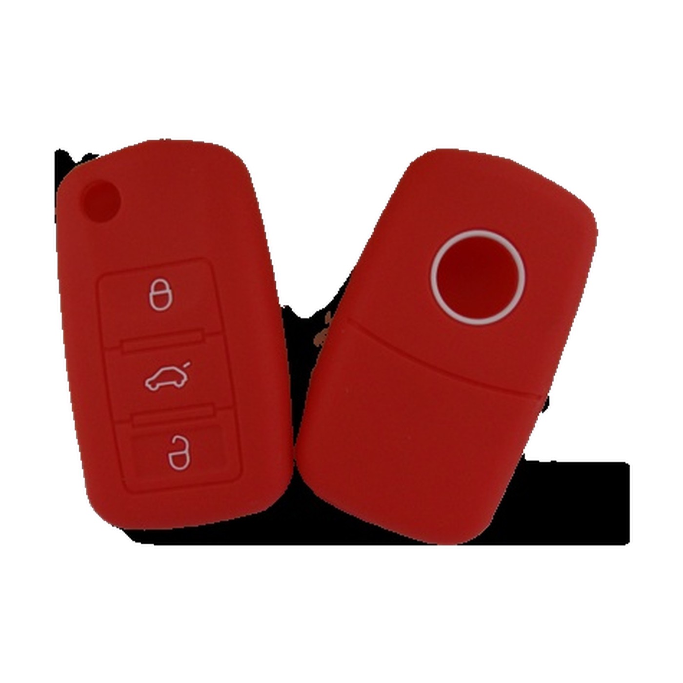 Funda Cubre Llave De Silicona Para Vw 3 Botones Bora Vento Passat Suran Amarok Rojo Kube