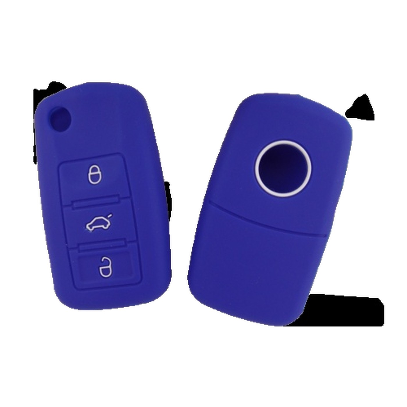 Funda Cubre Llave De Silicona Para Vw 3 Botones Bora Vento Passat Suran Amarok Azul Kube