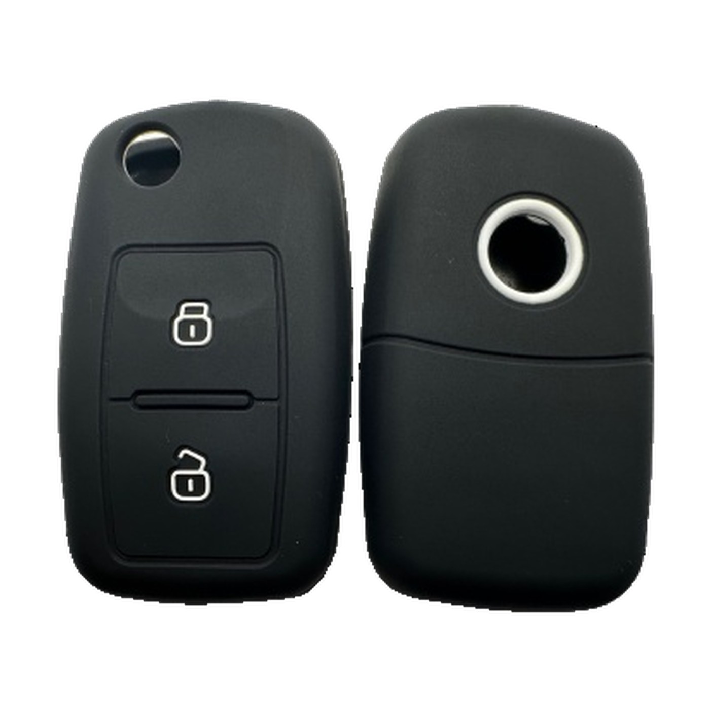 Funda Cubre Llave De Silicona Para Vw 2 Botones Amarok Saveiro Negro Kube