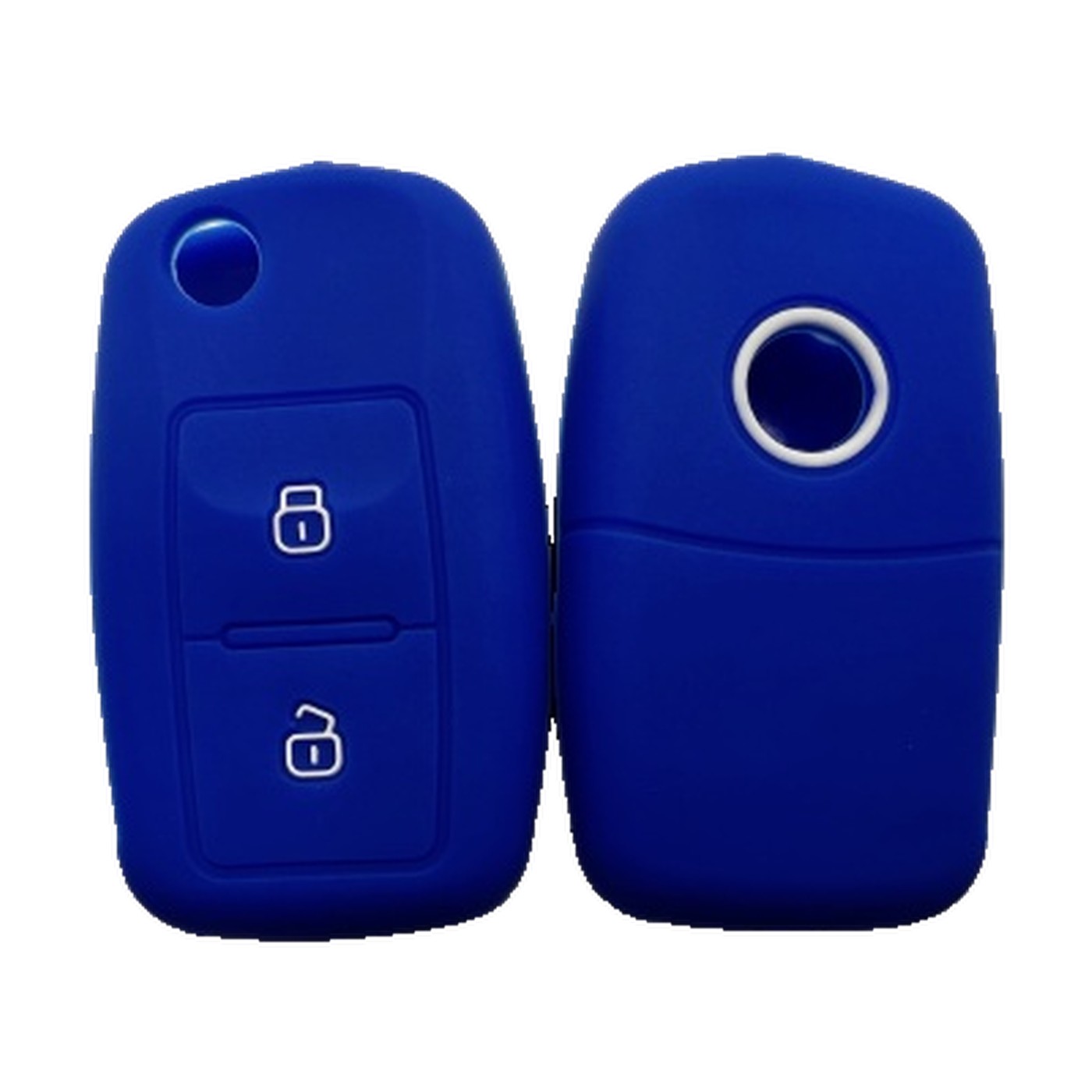 Funda Cubre Llave De Silicona Para Vw 2 Botones Amarok Saveiro Azul Kube
