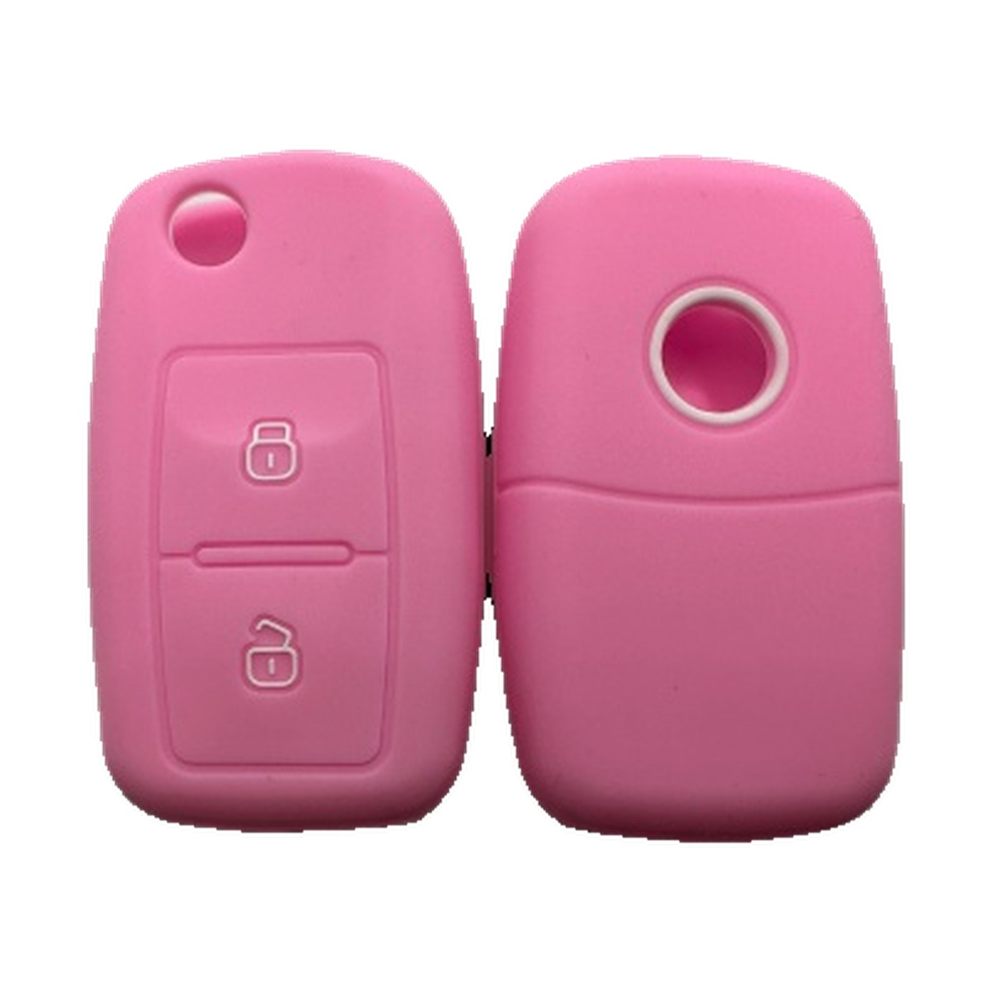 Funda Cubre Llave De Silicona Para Vw 2 Botones Amarok Saveiro Rosa Kube