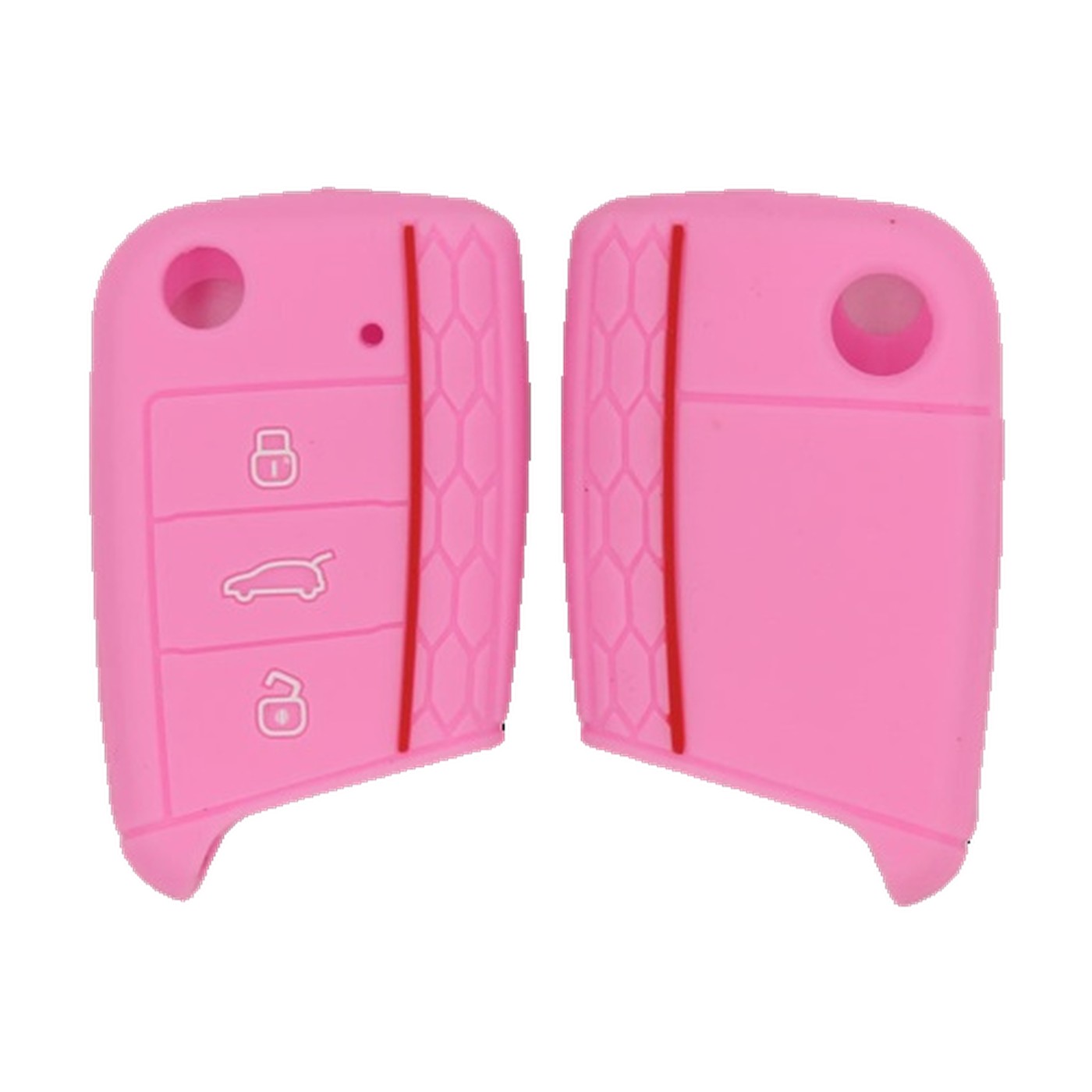 Funda Cubre Llave De Silicona Para Vw Mk7 Gti Virtus Golf Polo Vento Rosa Kube