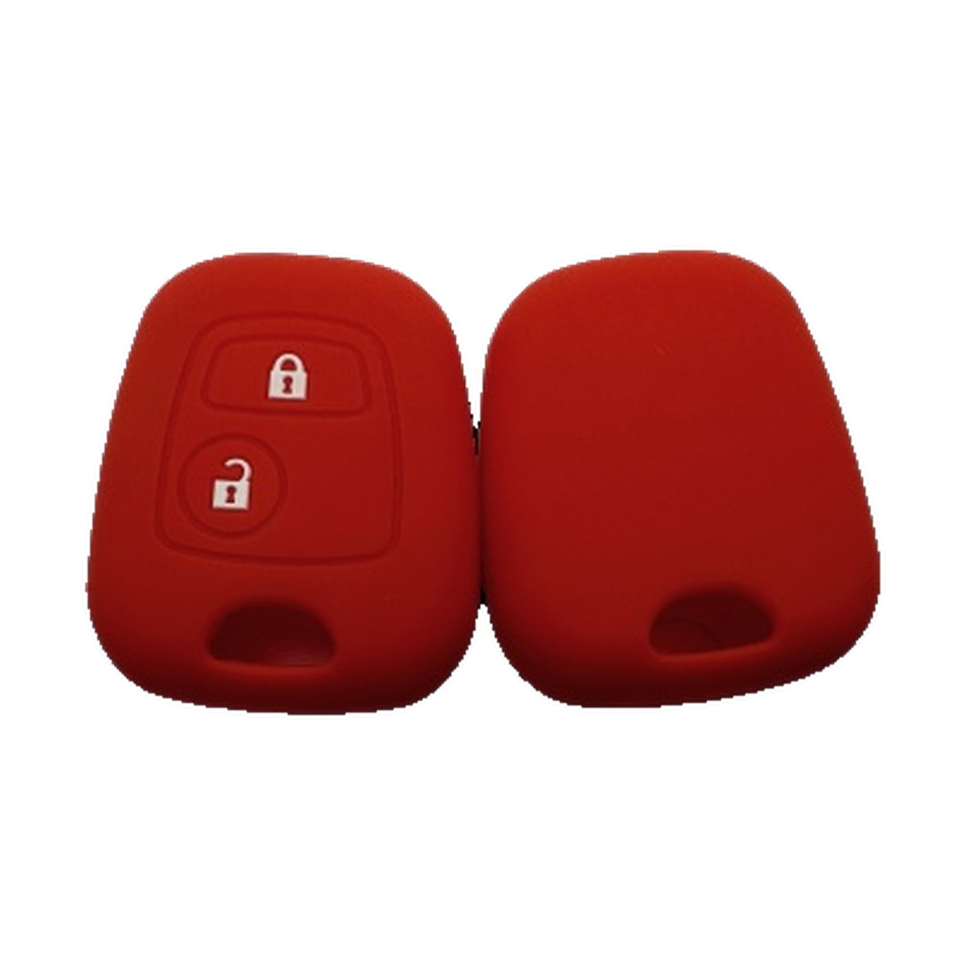 Funda Cubre Llave De Silicona Para Citroen C3 Rojo Kube