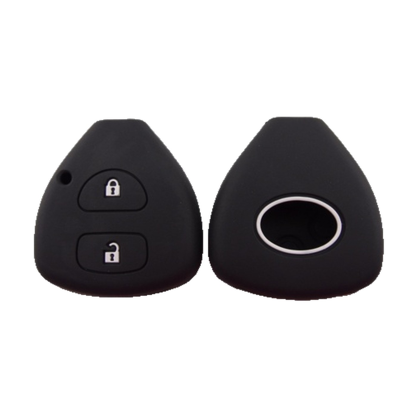 Funda Cubre Llave De Silicona Para Toyota 2 Botones Corolla Hilux Sw4 Rav4 Etios Negro Kube