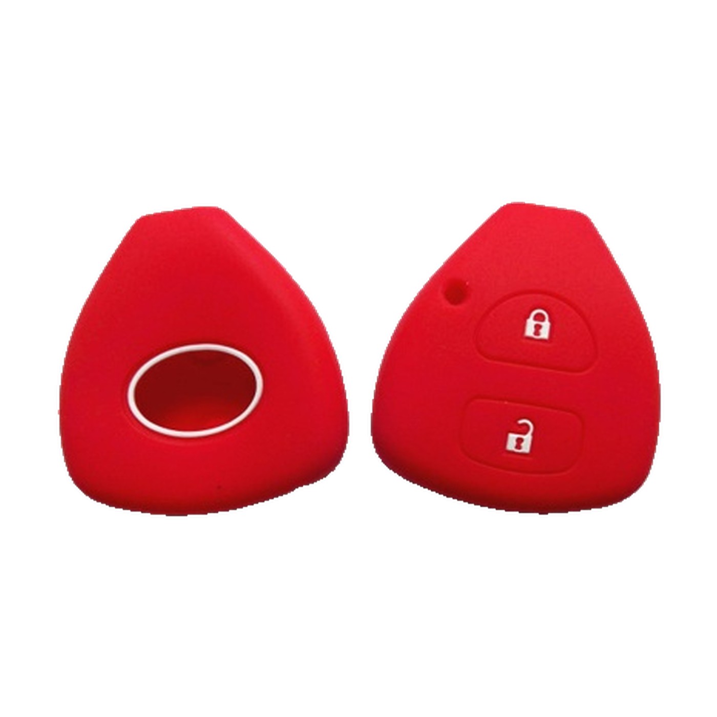 Funda Cubre Llave De Silicona Para Toyota 2 Botones Corolla Hilux Sw4 Rav4 Etios Rojo Kube