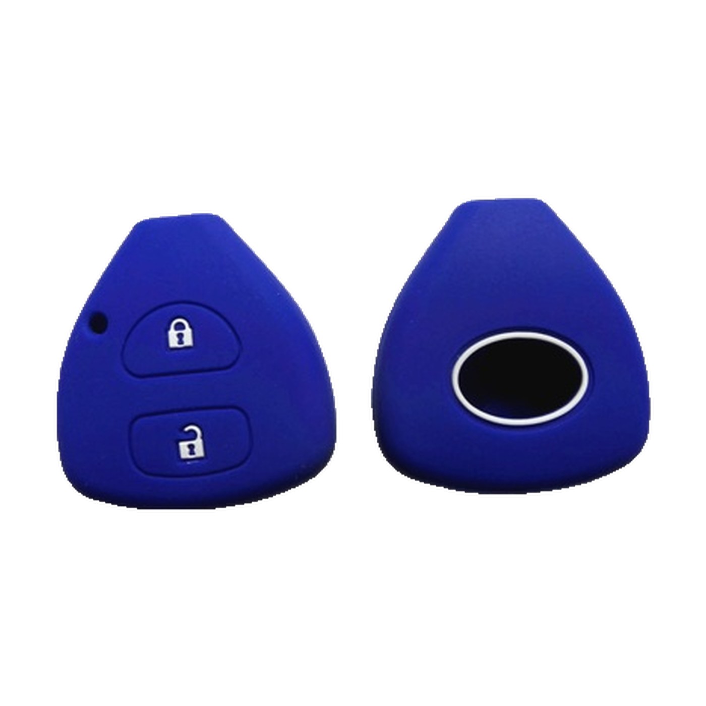 Funda Cubre Llave De Silicona Para Toyota 2 Botones Corolla Hilux Sw4 Rav4 Etios Azul Kube