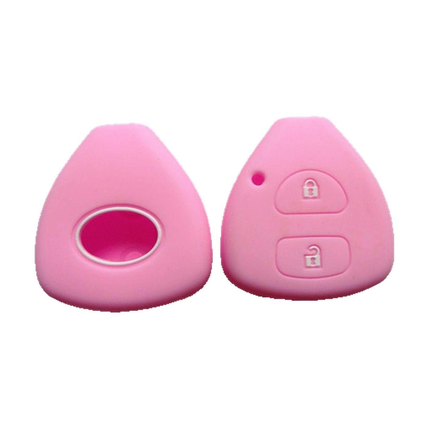 Funda Cubre Llave De Silicona Para Toyota 2 Botones Corolla Hilux Sw4 Rav4 Etios Rosa Kube