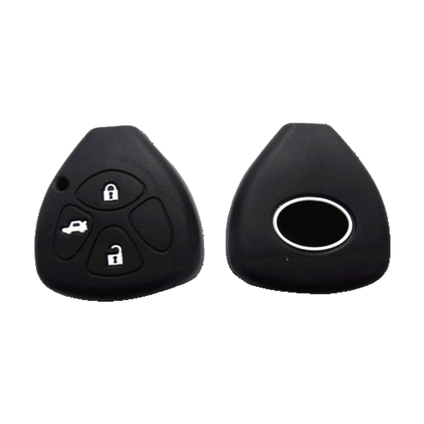 Funda Cubre Llave De Silicona Para Toyota 3 Botones Corolla Hilux Sw4 Rav4 Etios Negro Kube
