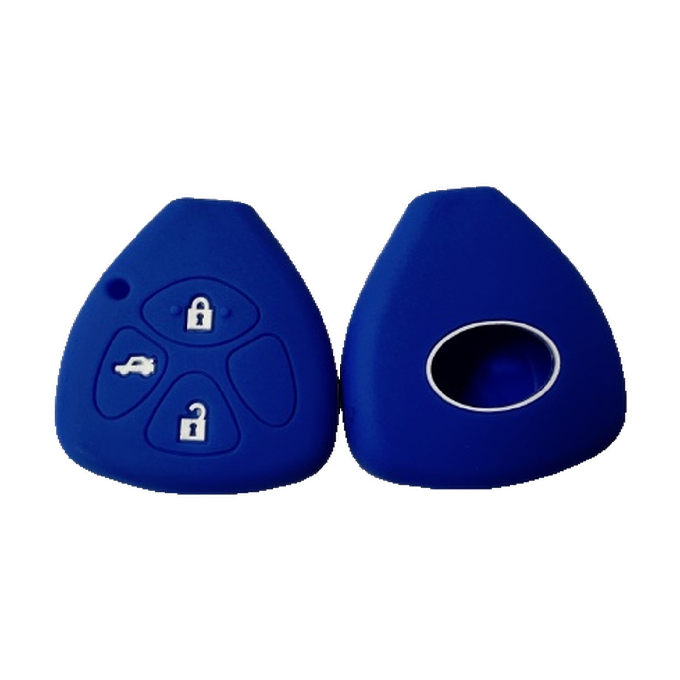 Funda Cubre Llave De Silicona Para Toyota 3 Botones Corolla Hilux Sw4 Rav4 Etios Azul Kube