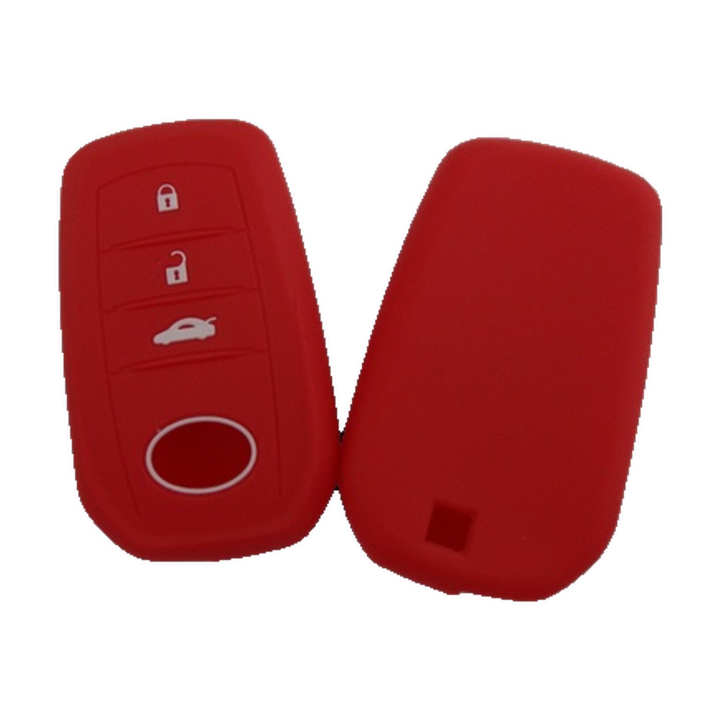 Funda Cubre Llave De Silicona Para Toyota 3 Botones Hilux Sw4 2016 Rojo Kube
