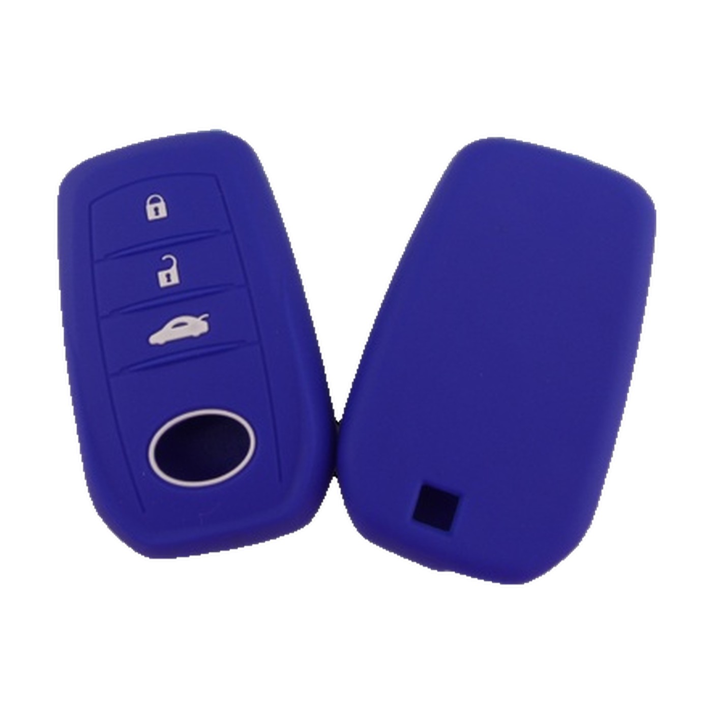 Funda Cubre Llave De Silicona Para Toyota 3 Botones Hilux Sw4 2016 Azul Kube