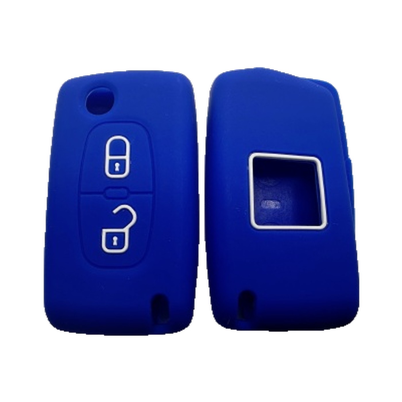 Funda Cubre Llave De Silicona Para Peugeot 2 Botones Navaja 207 Gti 3008 Azul Kube