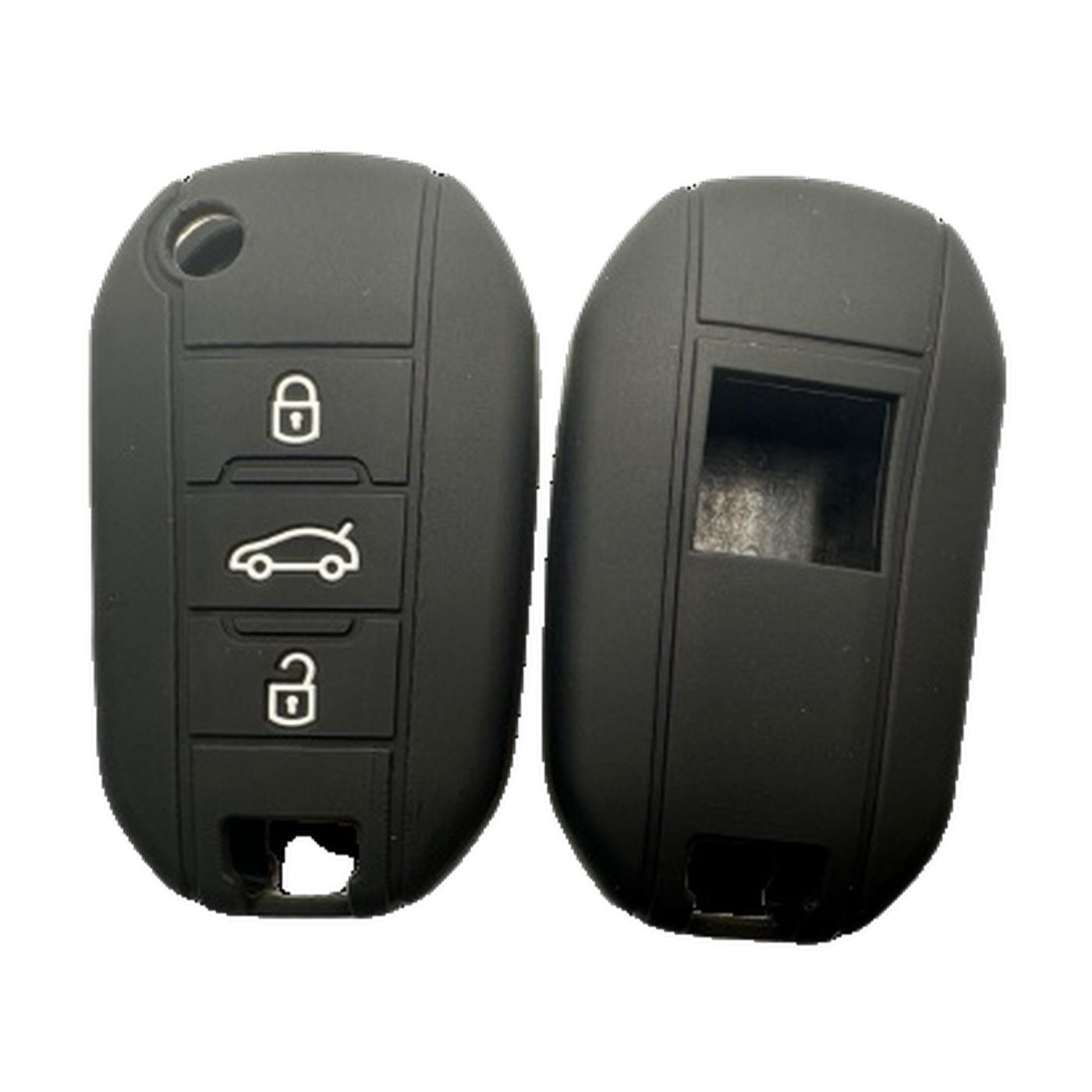 Funda Cubre Llave De Silicona Para Peugeot 208 Negro Kube