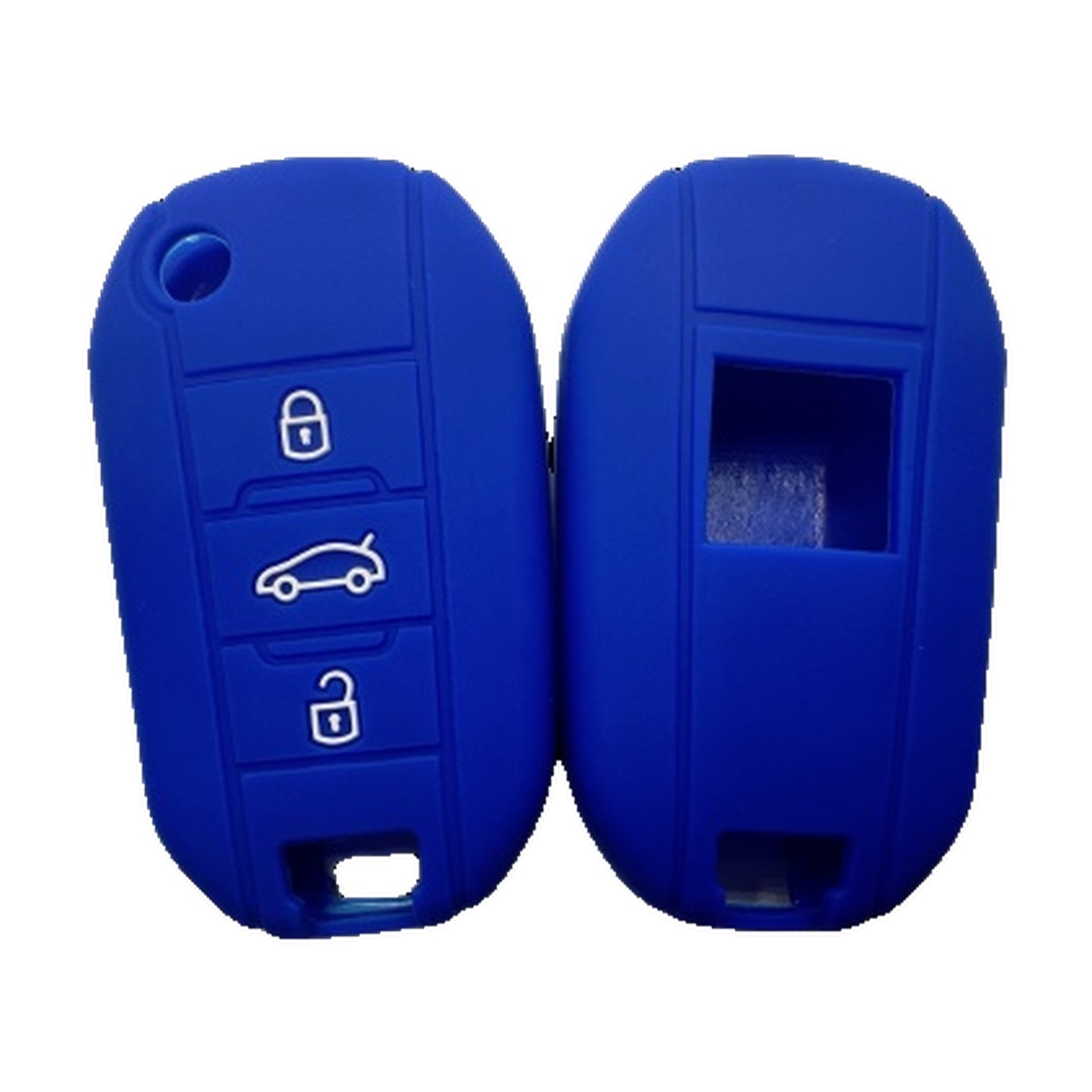 Funda Cubre Llave De Silicona Para Peugeot 208 Azul Kube