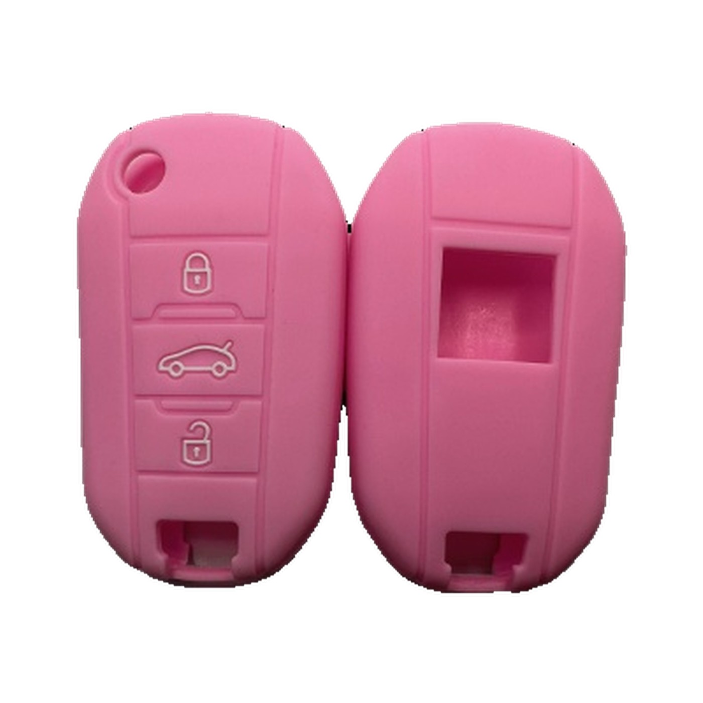 Funda Cubre Llave De Silicona Para Peugeot 208 Rosa Kube