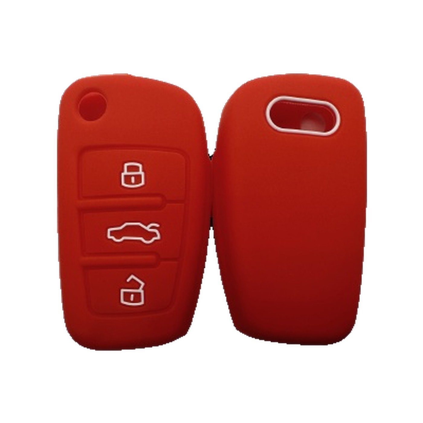 Funda Cubre Llave De Silicona Para Audi A1 A3 A4 A5 A6 A7 Tt Q3 Rojo Kube