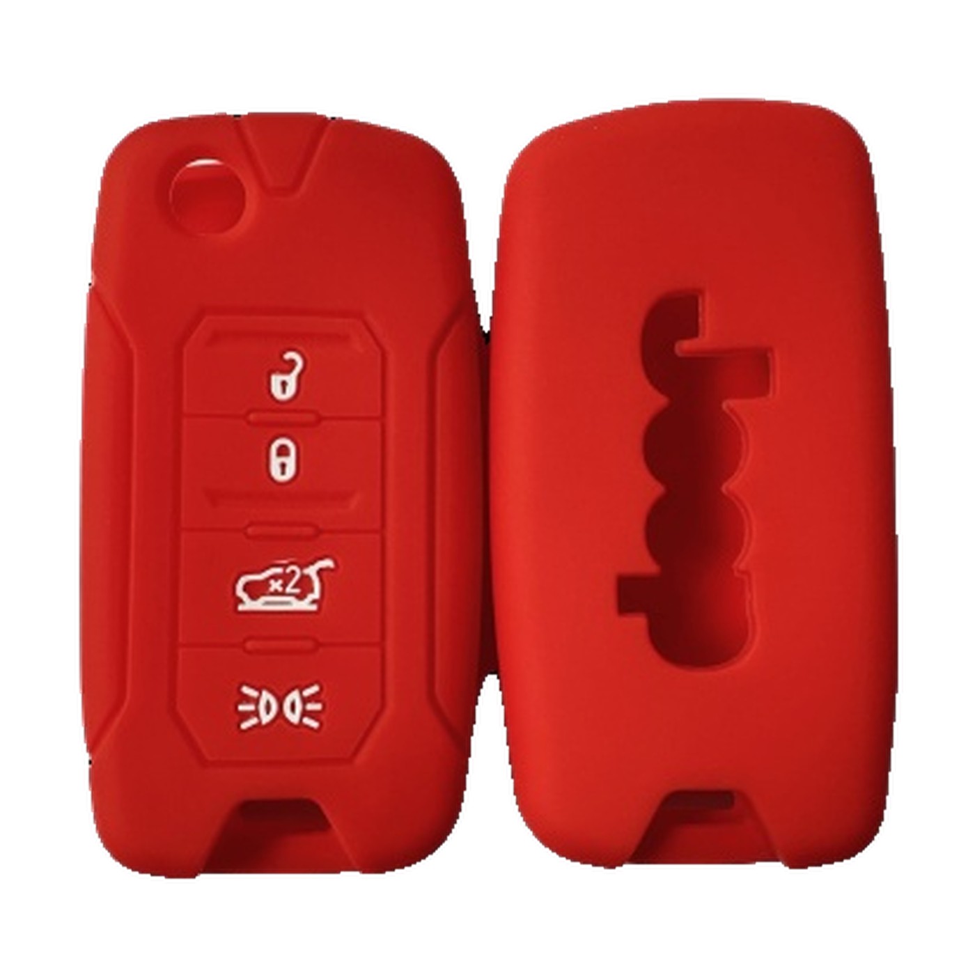 Funda Cubre Llave De Silicona Para Jeep Renegade Rojo Kube
