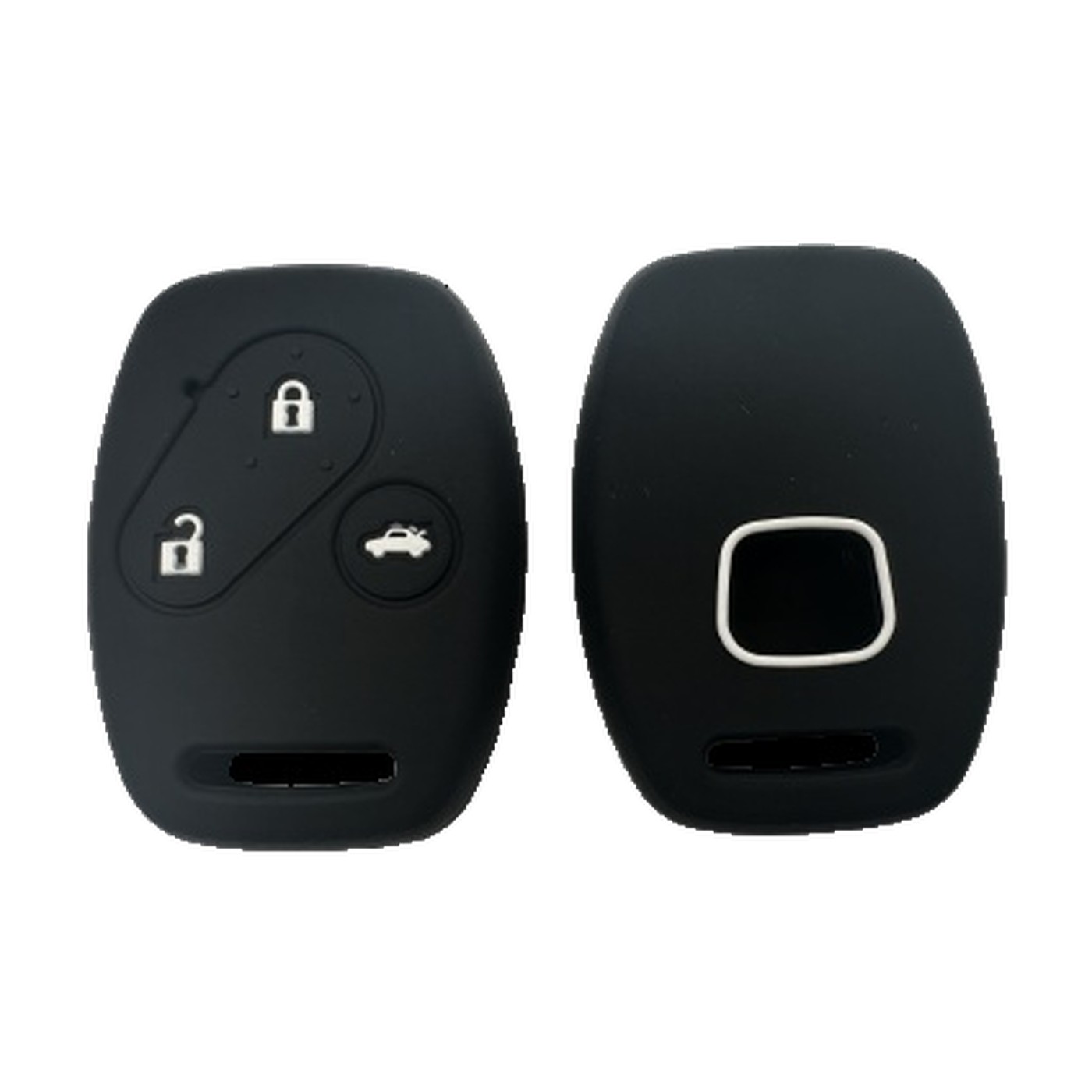 Funda Cubre Llave De Silicona Para Honda Fit Civic Crv 3 Botones Negro Kube