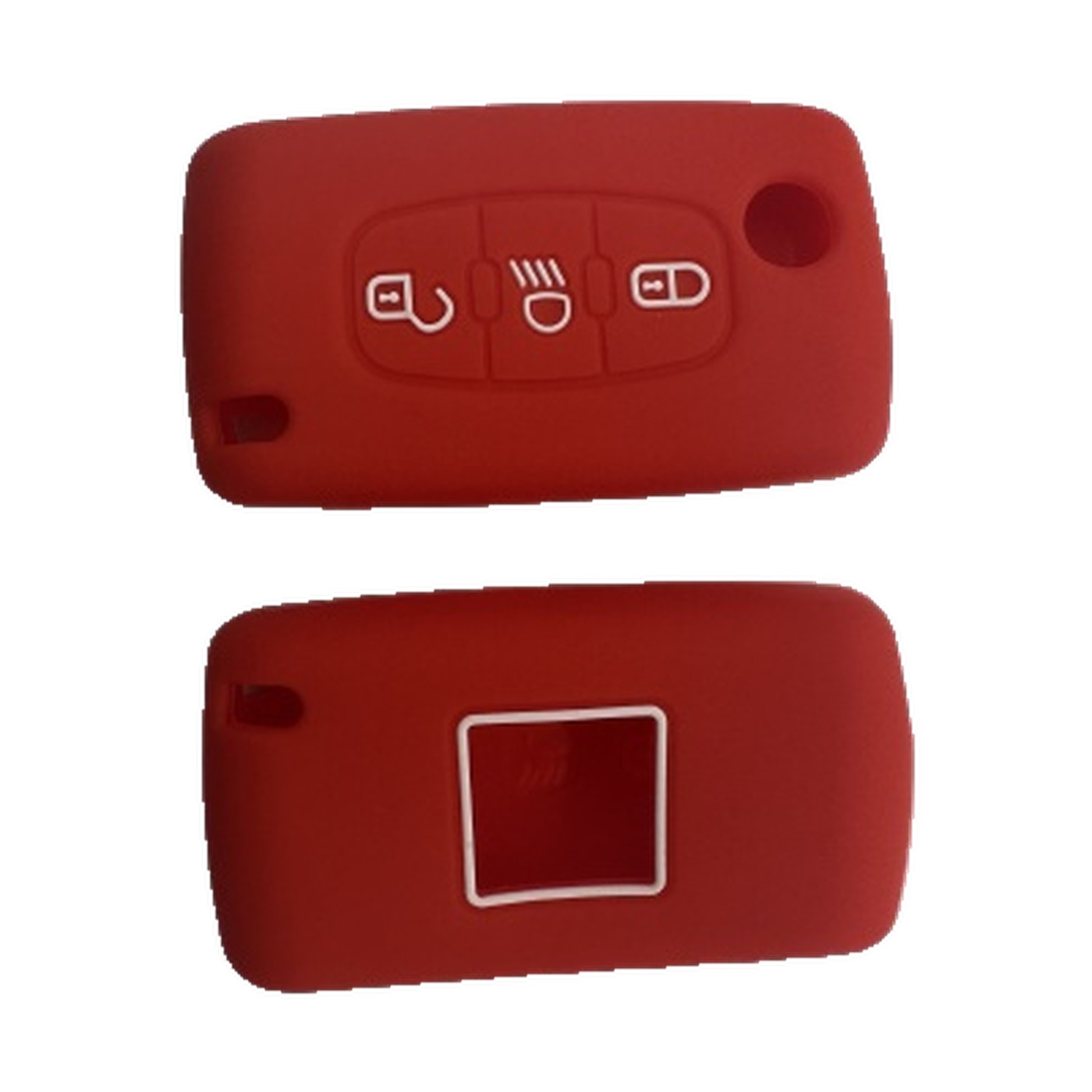 Funda Cubre Llave De Silicona Para Citroen C4 Picasso Aircross 3 Botones Rojo Kube